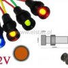 Kontrolka LED 5mm 12VDC + przew. pomarańczowa