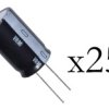 Opencircuit 100μF 25V Capacitor electrolytic - 25 pcs