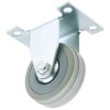 Draper 65477 75mm Dia. Fixed Plate Fixing Rubber Castor - S.w.l 70kg