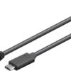 USB 2.0 adapter cable, USB plug type C to mini USB plug type B, 1 m, black, 67990