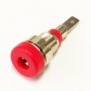 24.103.1 gniazdo bananowe na panel 2mm, 10A / 60V, czerwony