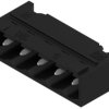 Pin header, 5 pole, pitch 5.08 mm, angled, black, 1775032001