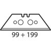 Trapezoid blade, for safety cutter, BW 19 mm, L 60 mm, 199.70, package with 10 pieces