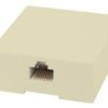 Gniazdo RJ45 8p8c, puszka natynkowa, beżowa