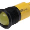 Lampka kontrolna do montażu panelowego 24V ac, Żółta 22mm LED Końcówka lutownicza RS PRO