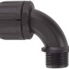 Łącznik do kanałów kablowych Flexicon gwint M25 28mm Kolanko 90° Nylon 66 IP66 Czarny