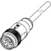 Sensor actuator cable, 7/8"-cable plug, angled to open end, 4 pole + PE, 1.5 m, PUR, black, 21349600598015