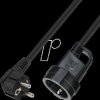 7101-2,0M Power cable, CEE 7/7 to CEE 7/3 H05-W-F3G, 3x1.50 mm², black