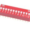DIP Switch RoHS X12 Czerwony /188