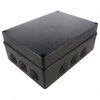 Skrzynka hermetyczna IP65 Puszka instalacyjna 300x220x120mm czarna z dławikami PG29 S-BOX 606c