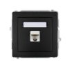 Deco Gniazda Komputerowe Pojedyncze 1Xrj45, Kat. 6, 8-Stykowy Czarny Mat 12Dgk-3