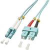 LINDY 46391 Fiber Optic Cable LC/SC OM3 Multimode 50/125µm 2m Blue Duplex