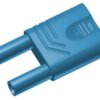 Złącze bananowe Męski Gniazdo bezsprężynowe 4 mm typ Złącze bananowe Niebieski Hirschmann Test & Measurement rozmiar 4