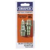 Draper 25858 1/2" Male Thread Air Line Screw Adaptor Connectors Pack of 2