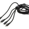 Kabel High Speed, USB 2.0 1,5m czarny tekstylny 20W CAMLT-SC01