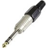 TruComponents 202586 6.35 mm audio jack Plug, straight,Pins:3 Stereo Silver