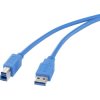 Renkforce RF-4260498 USB 3.2 Gen 1 Cable USB-A to USB-B 0.5m Blue Gold-plated