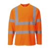 T-Shirt Hi Vis Orange Long Sleeved Polyc