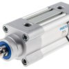 Siłownik pneumatyczny z tłoczyskiem skok: 25mm Festo Ø 40mm dwustronnego działania Action 186.9mm z amortyzacją