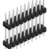 Pin header, 20 pole, pitch 2.54 mm, straight, black, 10057254