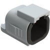 Protective cap, rectangular, gray, IP68 for plug, straight, ATM series, ATM06-4S-CAP