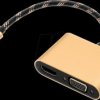 12.03.3165 Adapter, USB-C > VGA, HDMI, 4K 60Hz, black/gold