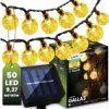 Girlanda Solarna Ogrodowa Lampki Solarne 50X Żarówka Led Kulki Na Balkon 9M...