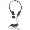 Manhattan 164429 Stereo On-Ear Headset (3.5mm), Microphone Boom, In-Line Volume
