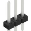 Pin header, 3 pole, pitch 2 mm, straight, black, 10062175