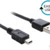 83362 Easy USB 2.0 A > mini USB 5-pin plug/plug 1 m