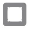 MINI Ramka uniwersalna pojedyncza zaokrąglona z tworzywa szary mat 27MRTZ-1