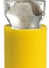 Faston plug, 6.3 x 0.8 mm, L 24 mm, insulated, straight, yellow, 4.0-6.0 mm², AWG 12-10, 3912