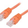 Patch cord U/UTP, Cat 5e, RJ45 wtyk z obu stron, linka, CCA, 0,5m PP12-0.5M/O