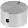 Pokrętło potencjometru oś: 4mm średnica: 22mm Okrągłe Aluminium Srebrny RS PRO