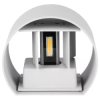 Lampa elewacyjna, kinkiet walec LED 6W 660lm 3000K IP65 biała barwa ciepła WW szara V-TAC VT-756-G