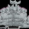 2002-2438 4-conductor double decker terminal block, L, 2.50 mm², grey