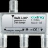 BAB 2-08P Axing 2-way satellite splitter, 8 db