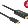 Kabel USB typu C™ wtyczka - wtyczka DisplayPort (DP Alt Mode) 4K 60 Hz 1 m, czarny