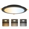 Oprawa podtynkowa downlight LED, 30W, 3000lm, IP20, CCT, okrągła, czarna, ALEXIS HOROZ