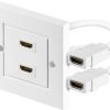 Gniazdo ścienne HDMI x2 2.0 4K@60Hz