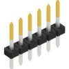 Pin header, 6 pole, pitch 2 mm, straight, black, 10062140
