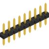 Pin header, 9 pole, pitch 2 mm, straight, black, 10062025