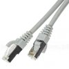 Patchcord S/FTP-K6A (PiMF); 0,25 m; szary; LSOH/LSZH