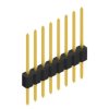 Pin header, 8 pole, pitch 1.27 mm, straight, black, SLM N 1 063 8 G
