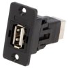 Adapter USB A - USB B 2.0 gniazdo SLIM złocony CP30609N