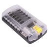 12 Way Automotive Standard Blade Fuse Box with Negative Busbar 100A