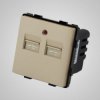 TouchMe Gniazdo 2xUSB 2,1A/5V złote TM626G