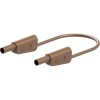 Stäubli 662016-10027 SLK-4N-S25 Test lead, 100 cm, Brown, stackable plugs