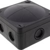 Skrzynka przyłączeniowa Wiska COMBI 407/leer/S, IP66/IP67, (D x S x W) 95 x 95 x 60 mm, czarny (ral 9005), 1 szt.