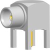 MCX panel socket 50 Ω, solder connection, angled, 919-383J-51A